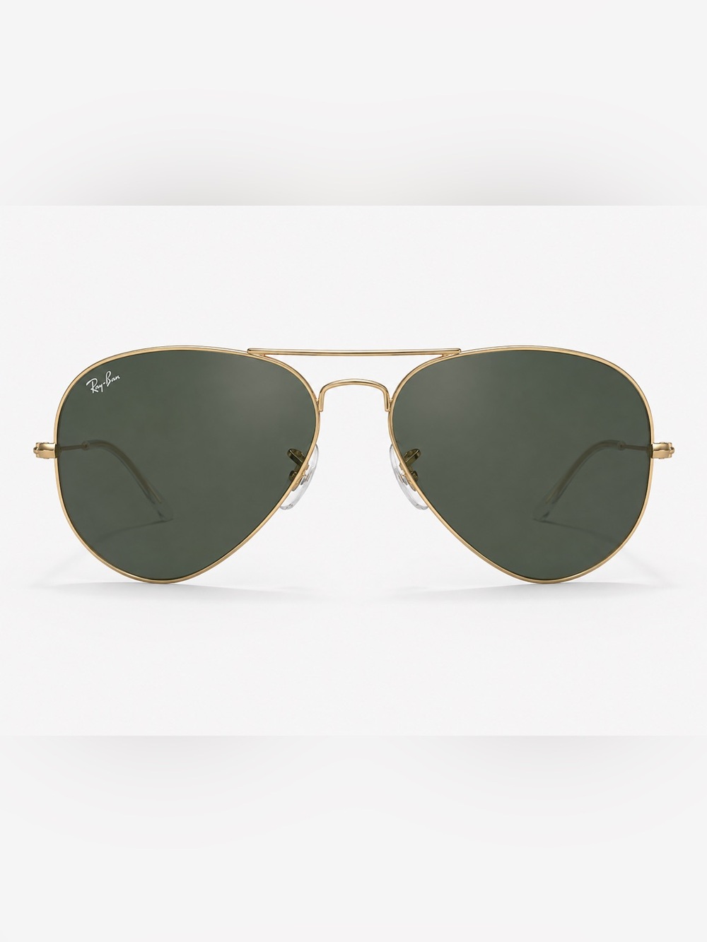 Ray-Ban Aviator Classic RB3025 Gold Green Sunglasses 58mm w/ Case - good used